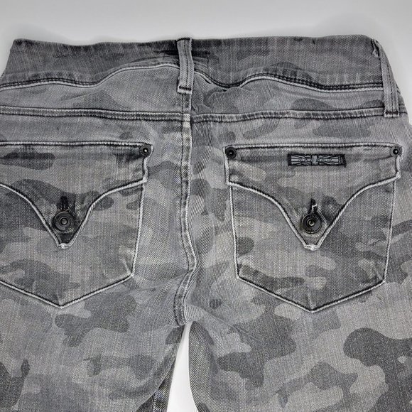 Hudson USA 25 Gray‎ Camo Zip Button Casual Collin Flap Skinny Women's Jeans - Picture 5 of 6